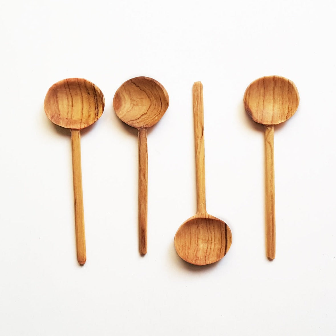 Hand-Crafted Olive Wood Coffee Spoons From Kenya - Set of 4