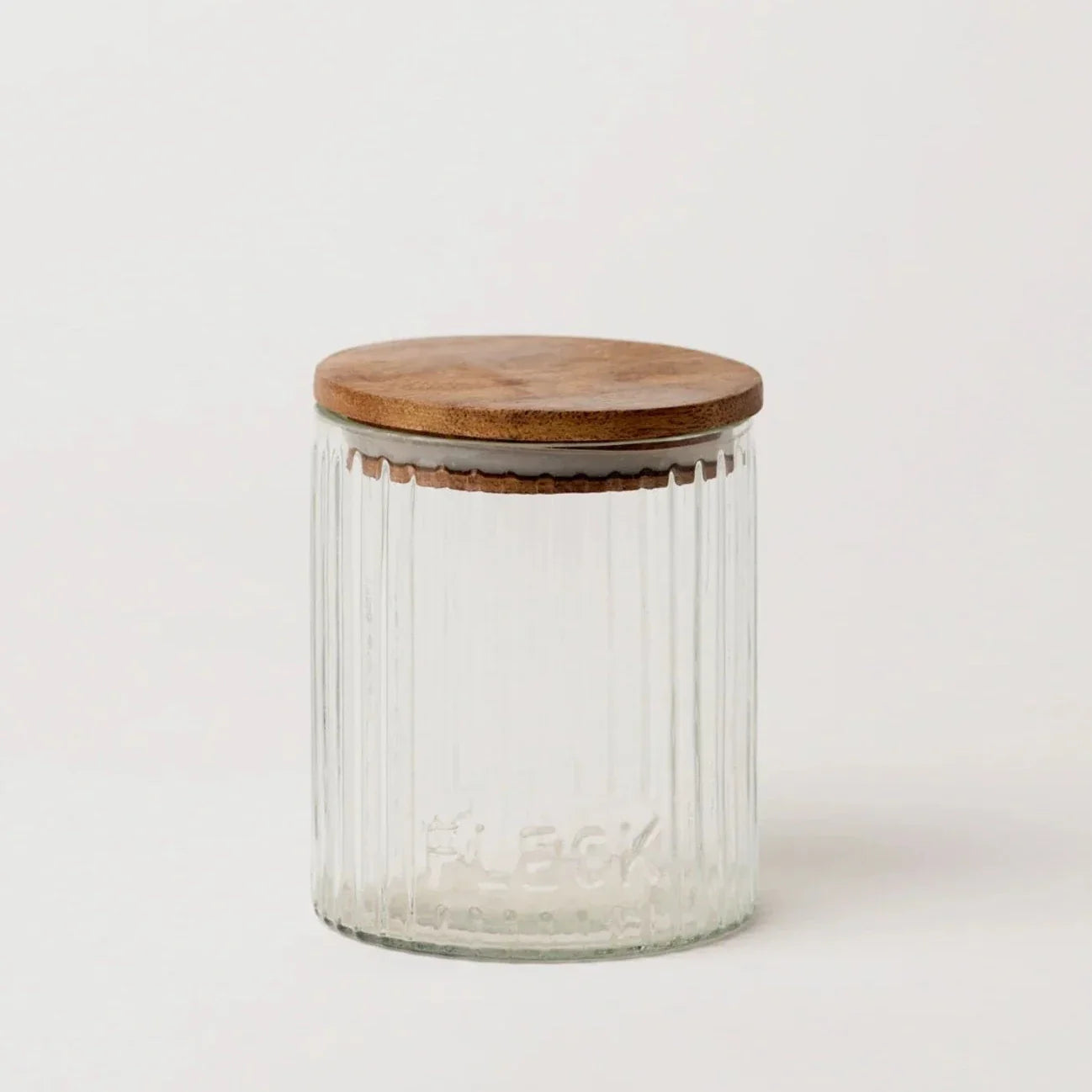 Fluted Glass Storage Jars by Fleck- Set of 3