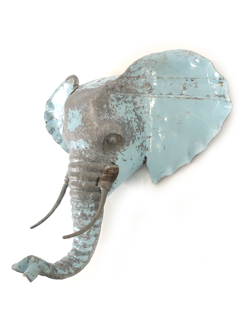 Magnificent Elephant Animal Mask - Recycled Metal Wall Art