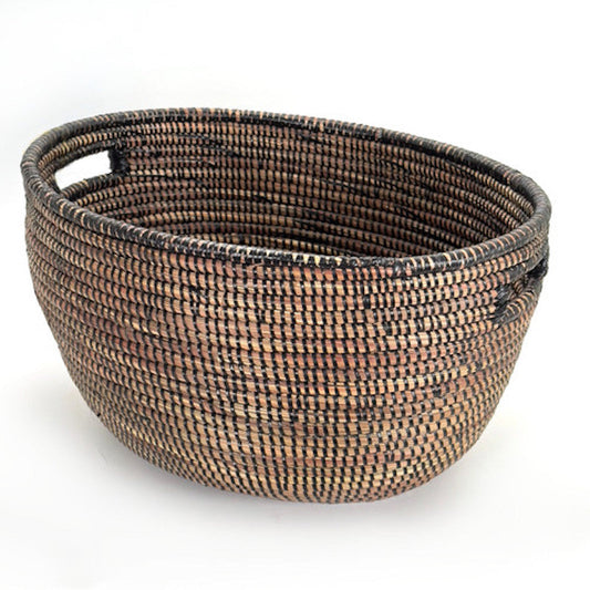 Black Oval Basket - From the Hands of an Artisan Basket Weaver