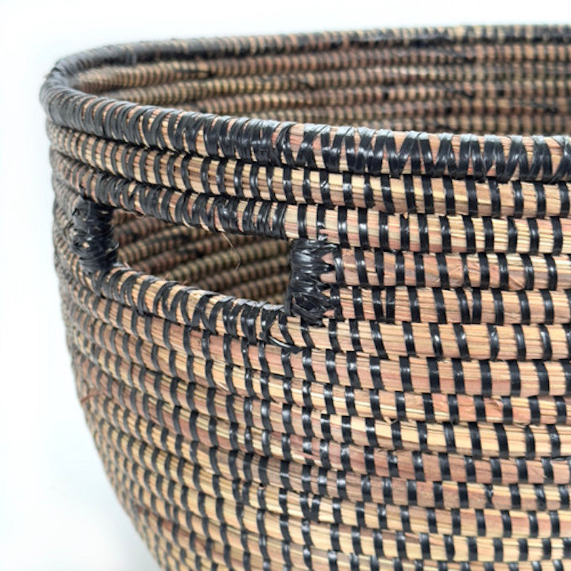 Black Oval Basket - From the Hands of an Artisan Basket Weaver