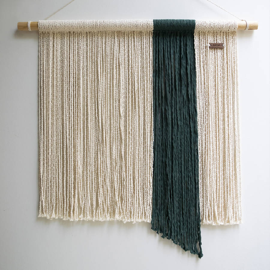 Green Moving Wall Hanging - Handmade in Mexico by Textile Artisans