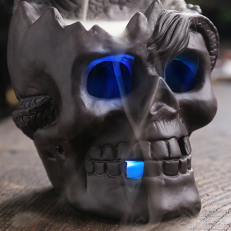 Skull Head Backflow Incense Burner