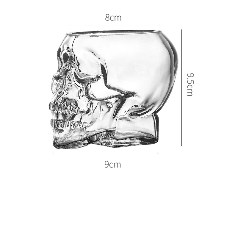 Clear Skull Drinking Glass - Creepy Chic!