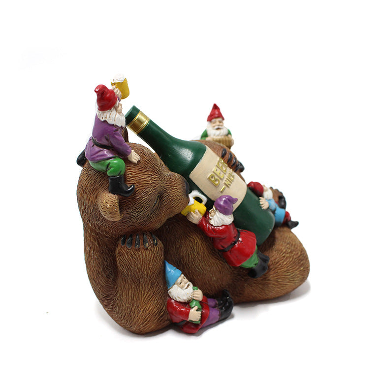 Creative Drunken Brown Bear and Friends Decoration