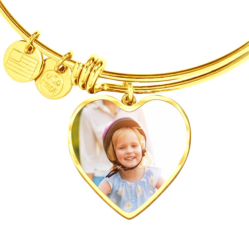 Personalized Heart Bangle Bracelet - Best Gift Ever!