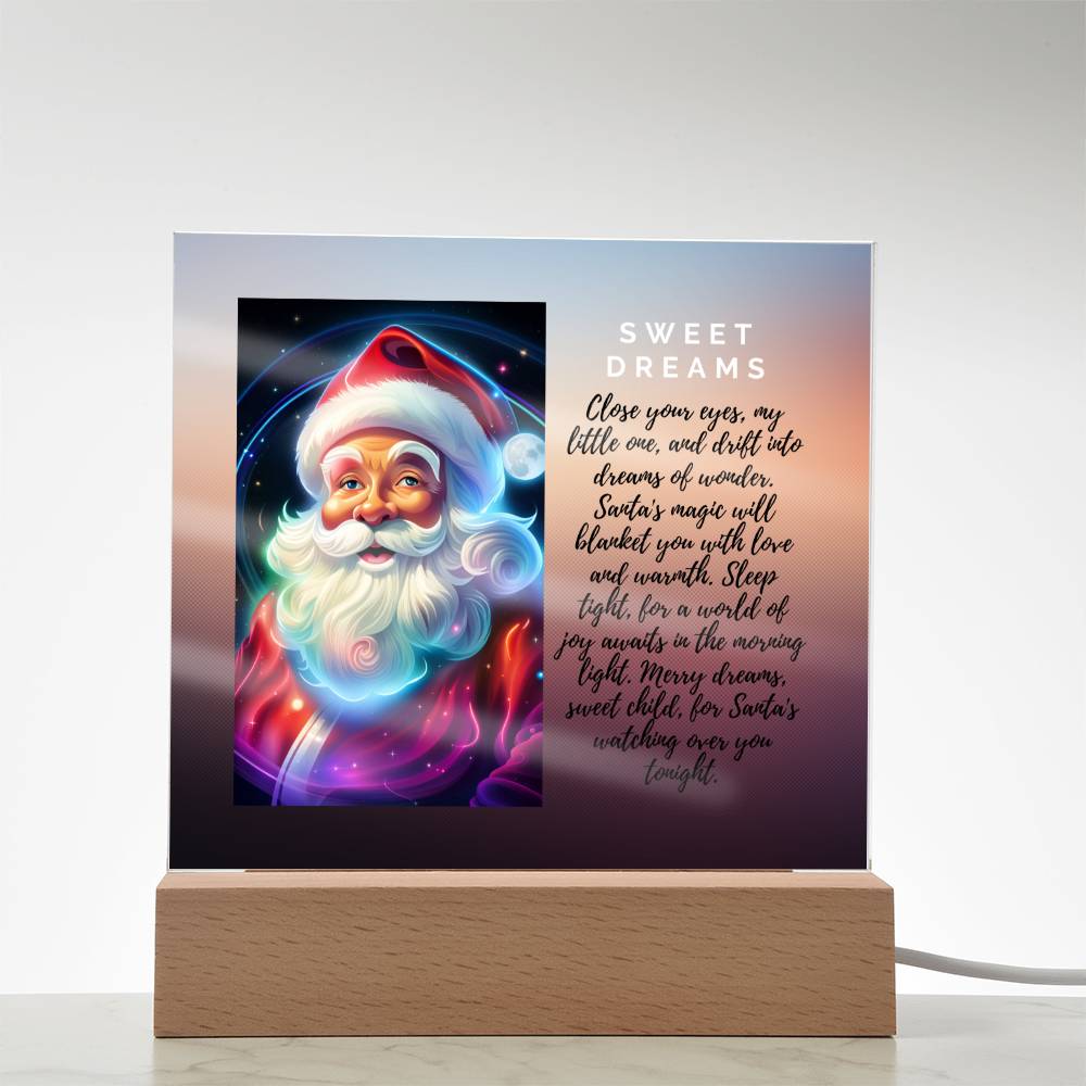 A Message From Santa - Magical Santa Acrylic LED Night Light For Children Christmas Night Light