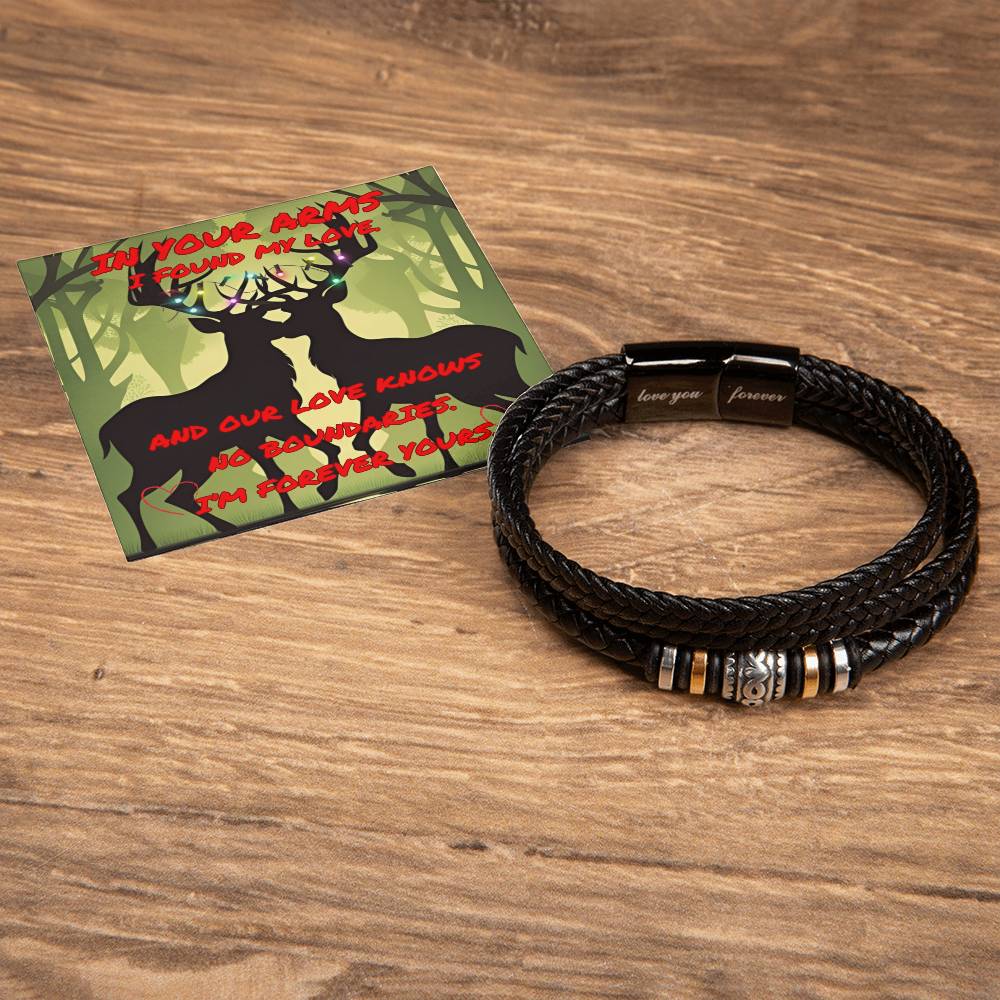 LGBTQIA+ In Your Arms I Found Love - Men's "Love You Forever" Bracelet