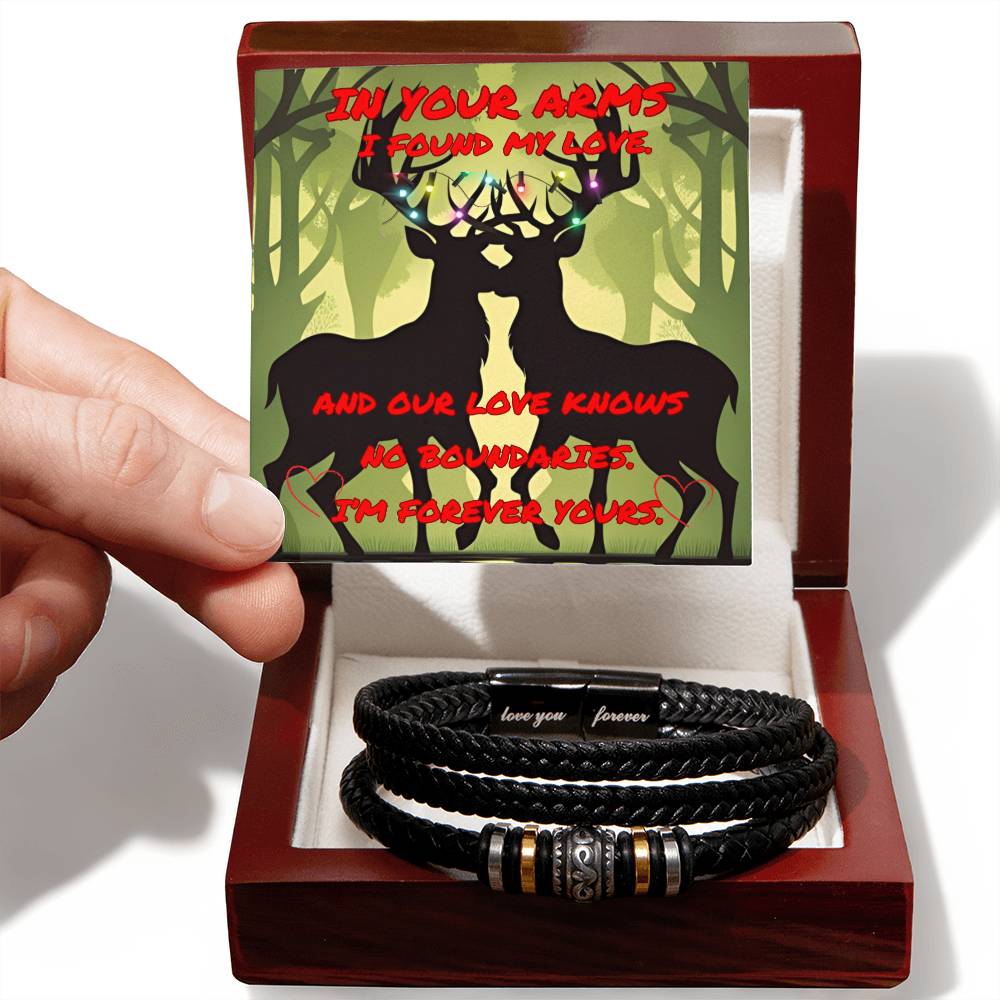 LGBTQIA+ In Your Arms I Found Love - Men's "Love You Forever" Bracelet