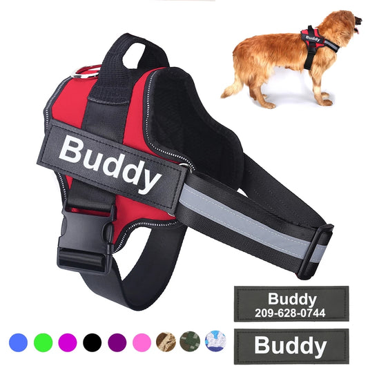 Personalized Dog Harness (NO PULL) Reflective Breathable Adjustable Pet Harness Vest