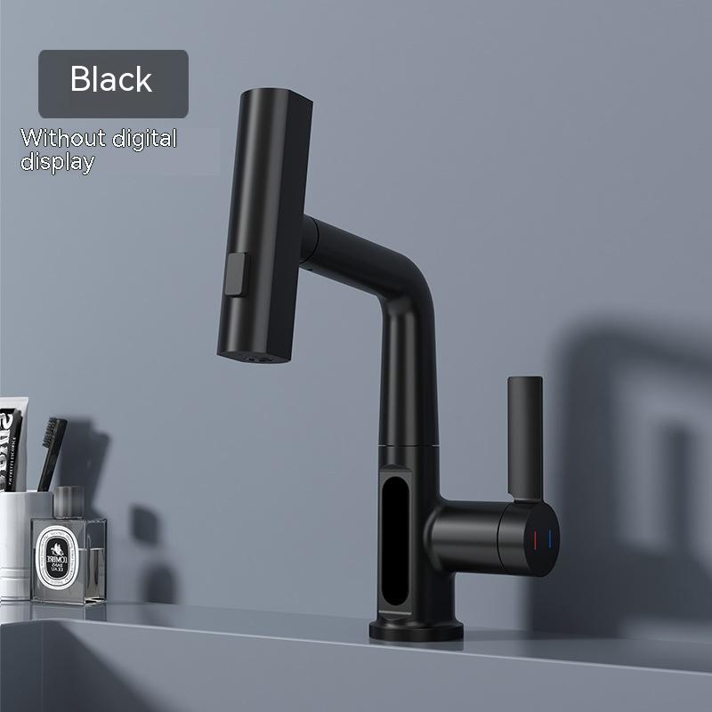 Intelligent Digital Display Faucet -- Pull-out Basin Faucet With Temperature Digital Display