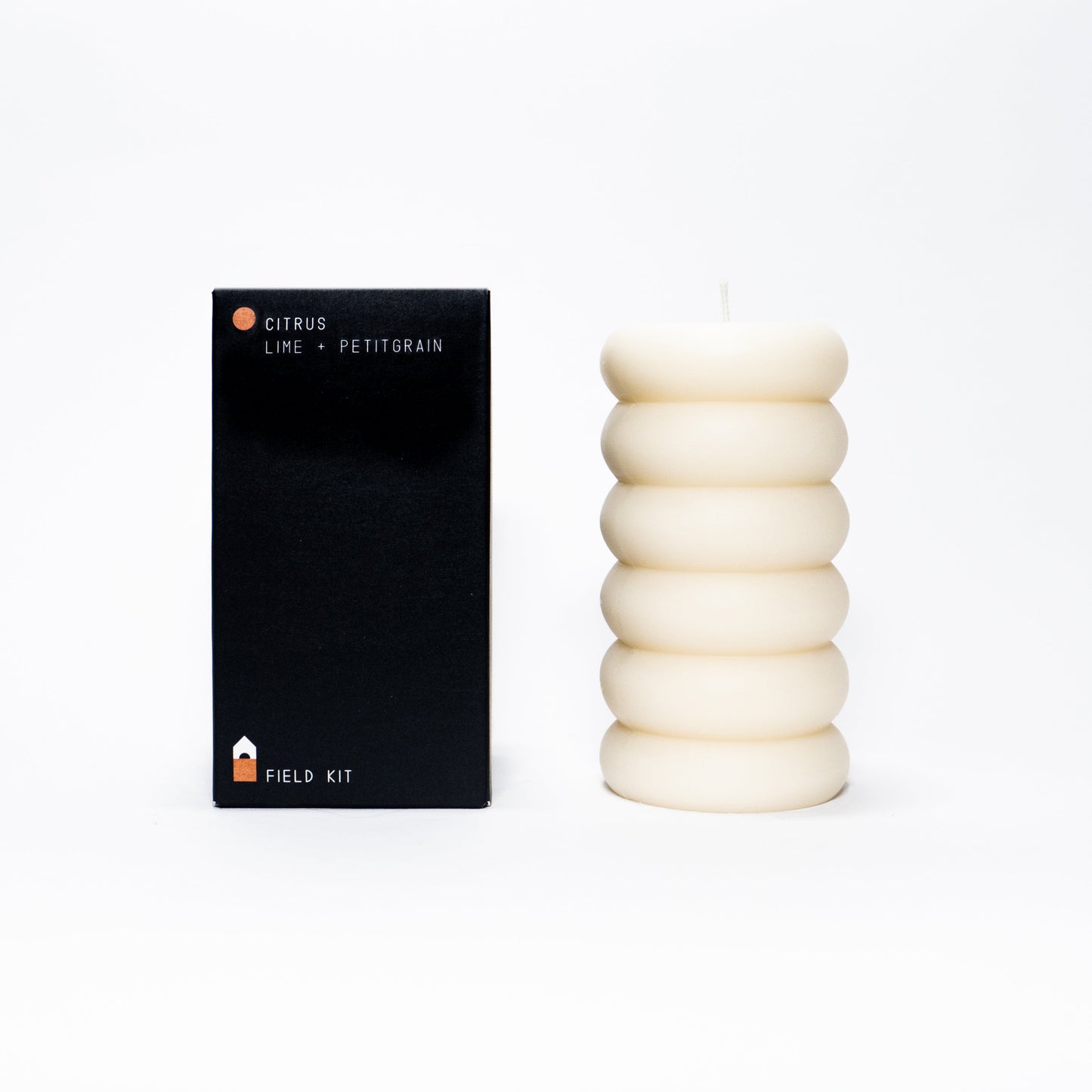 Sculptured Citrus Pillar Candle by Kate Husted for Field Kit