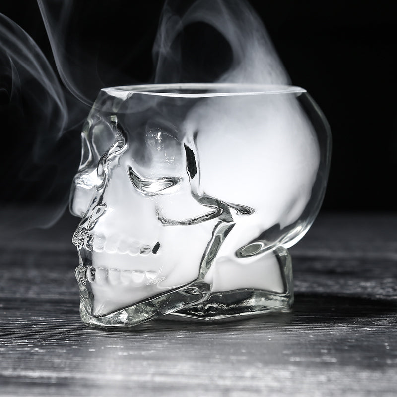 Clear Skull Drinking Glass - Creepy Chic!