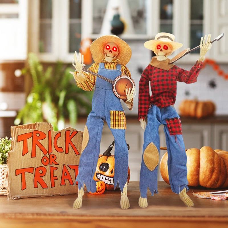 Country Skeleton Musician Decorations - Fun Halloween Decor!