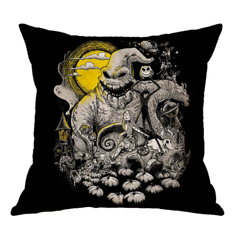 Linen Nightmare Before Christmas Halloween Pillow Covers