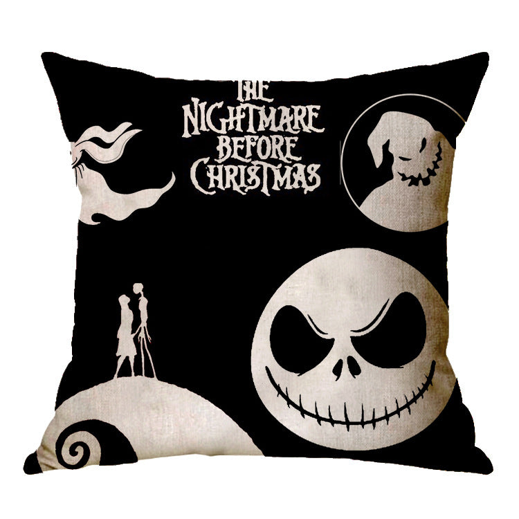 Linen Nightmare Before Christmas Halloween Pillow Covers