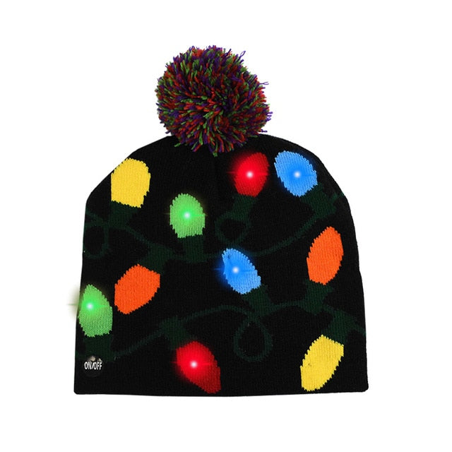 LED Christmas Knitted Hat