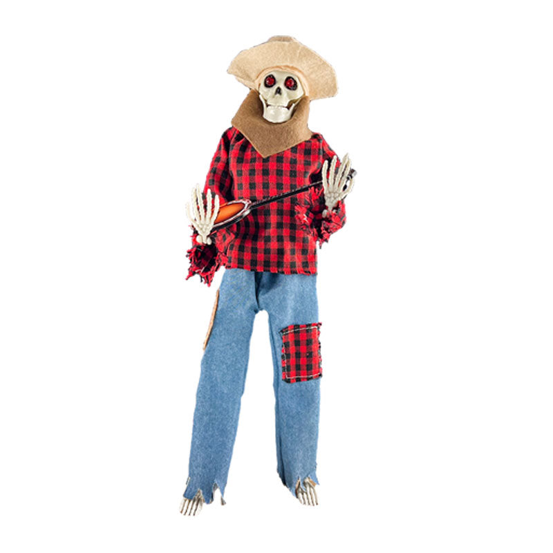 Country Skeleton Musician Decorations - Fun Halloween Decor!