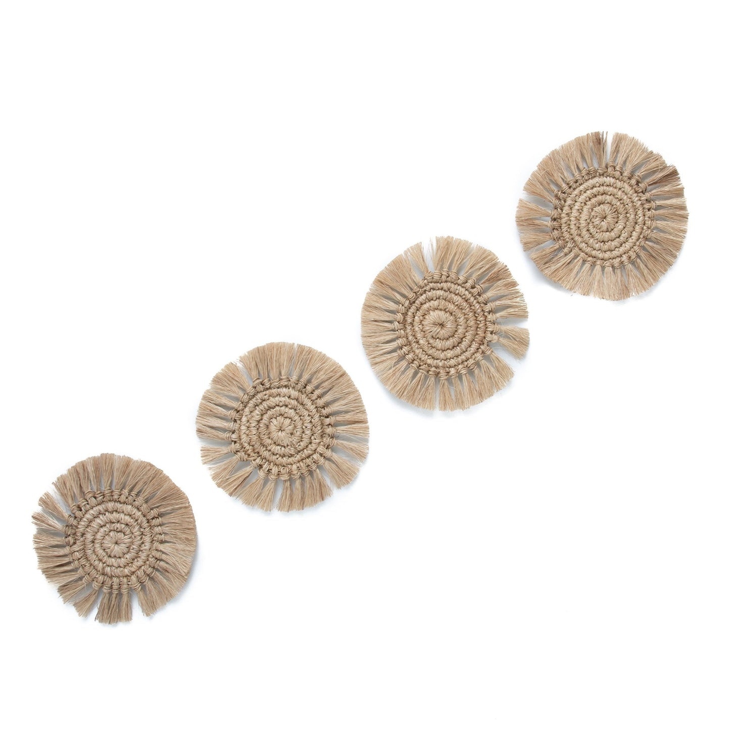 Fringes Coasters - Crafted by Tallo de Olivo - Set of 4