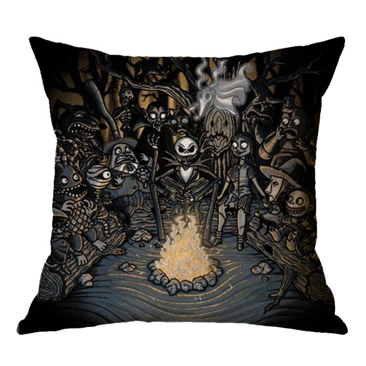 Linen Nightmare Before Christmas Halloween Pillow Covers