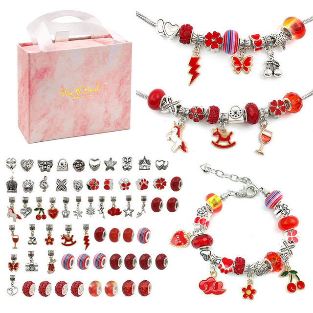 64 or 112 PCS DIY Christmas Jewelry Charm Kit Charm