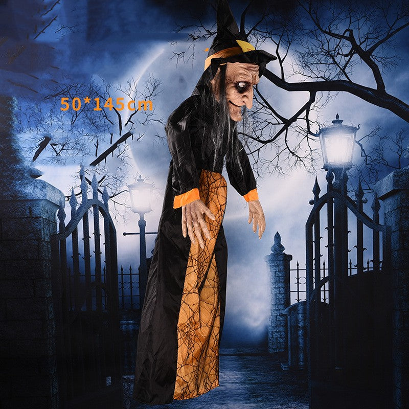 Halloween Voice Activated Horror Electric Witch Outdoor Decorations