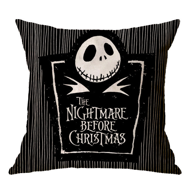 Linen Nightmare Before Christmas Halloween Pillow Covers