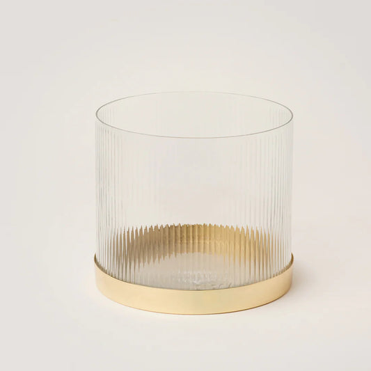 Fluted Glass Vase by Fleck - Sustainable Handblown Glass from India