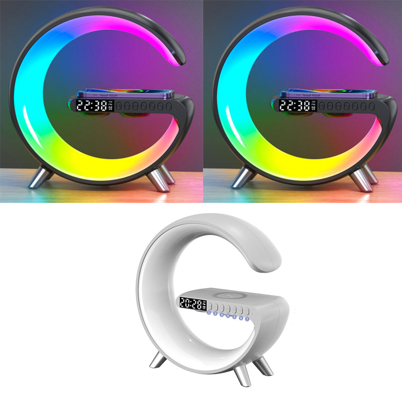 2023 New Intelligent G Shaped LED Lamp With Bluetooth Speaker and Wireless Charger -  Atmosphere Lamp App Control For Bedroom Home Decor