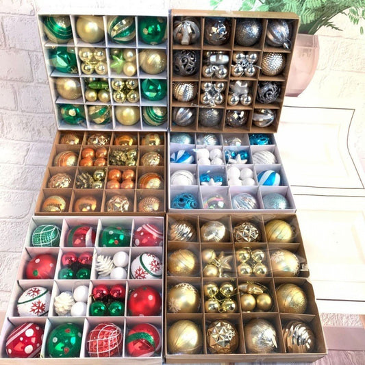 Christmas Tree Ornnament Decorations - Color Glossy Christmas Balls