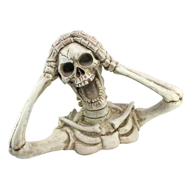 Screaming Skeleton Garden Statue and Halloween Decoration