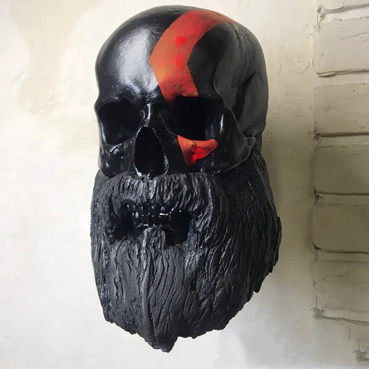 Ghost Head Skull -- Motorcycle Helmet Resin Hanging Decoration