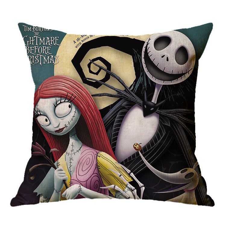 Linen Nightmare Before Christmas Halloween Pillow Covers