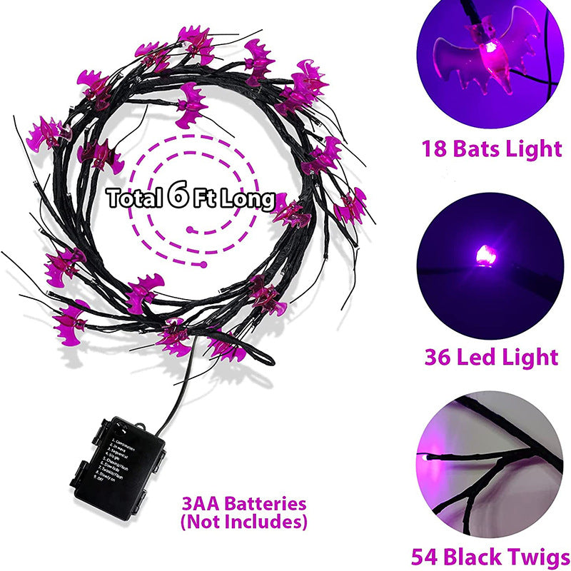 Halloween LED Willow Vine String Light -- Perfect For Decorating And Parties!