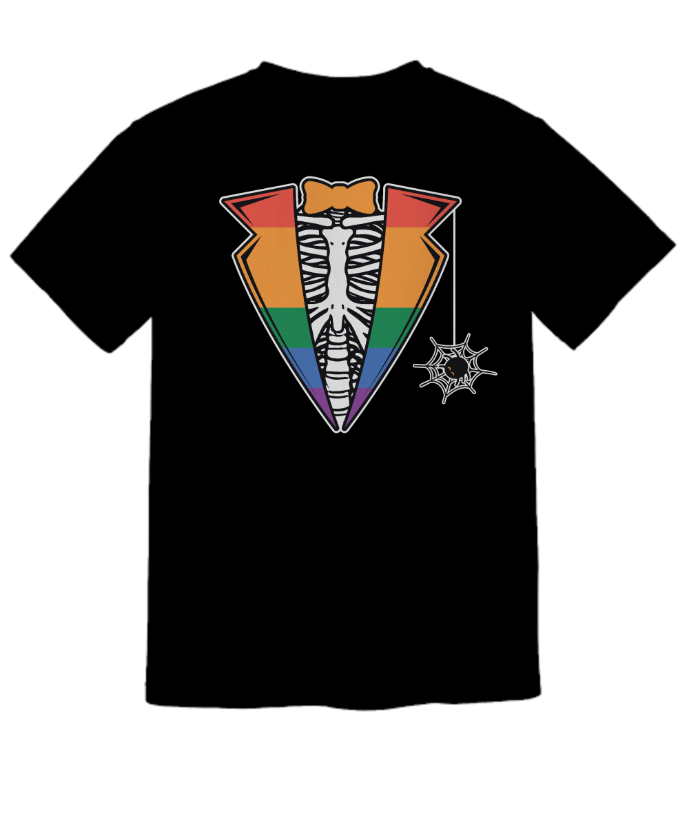 Pride Halloween - Proud Skeleton T-Shirt- Black