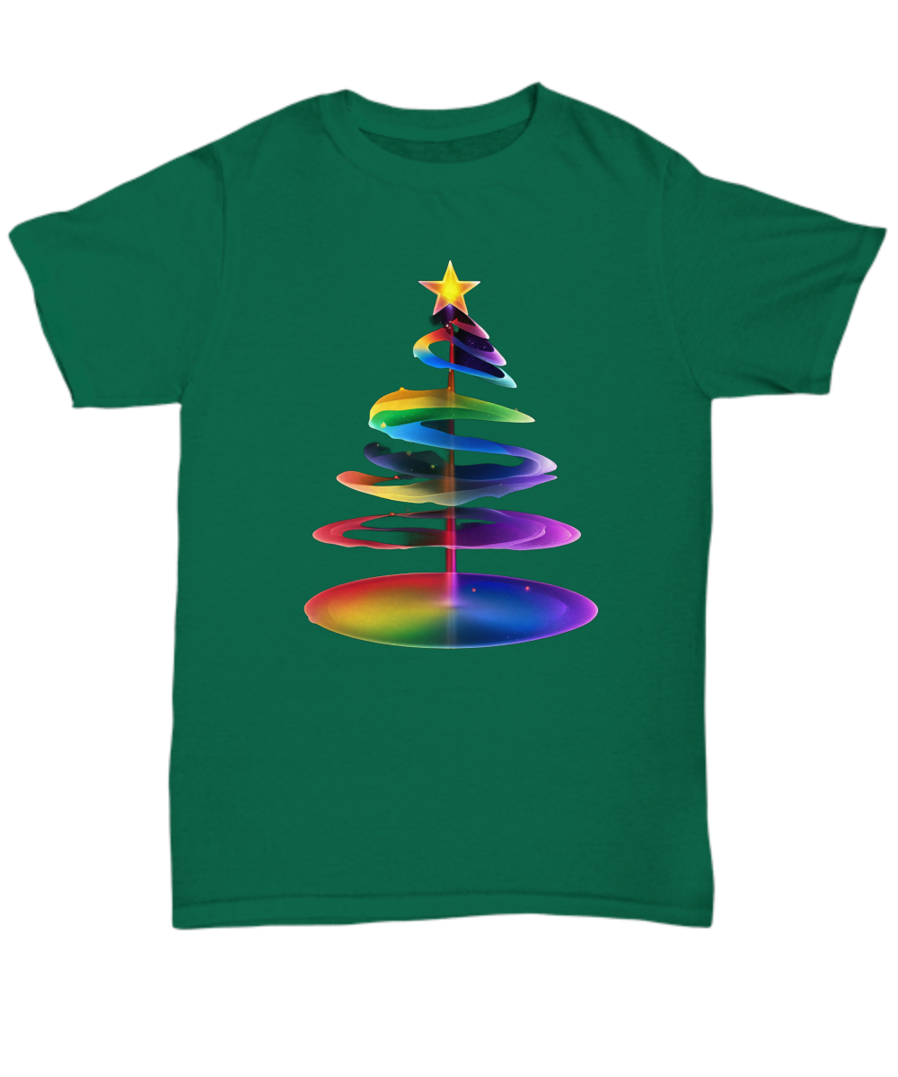 ABSTRACT PRIDE CHRISTMAS TREE T-SHIRT