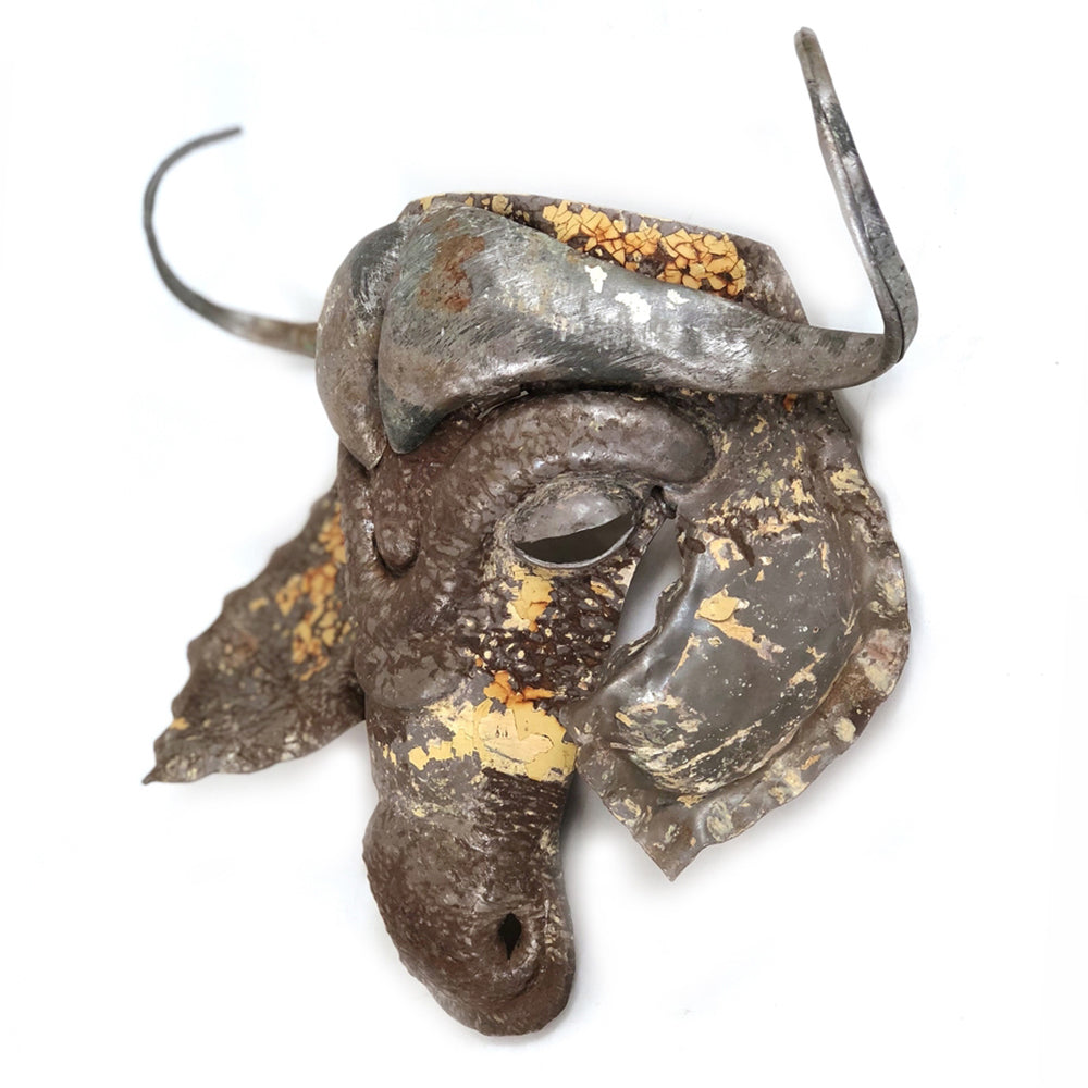 Cape Buffalo Mask - A Masterpiece of Recycled Metal - Wall Art