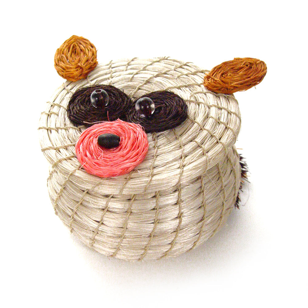 Bush Baby Lidded Basket by Tintsaba - Delightful Children's Artisan Basket