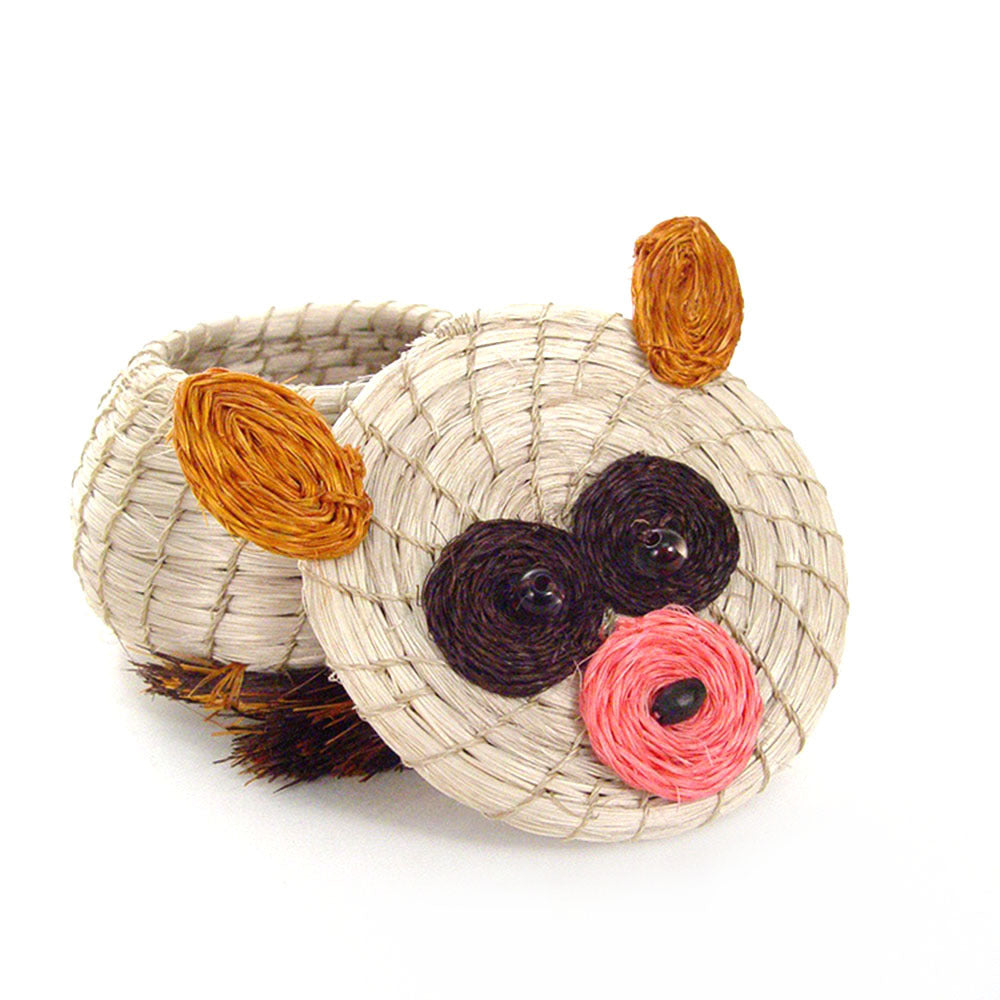 Bush Baby Lidded Basket by Tintsaba - Delightful Children's Artisan Basket