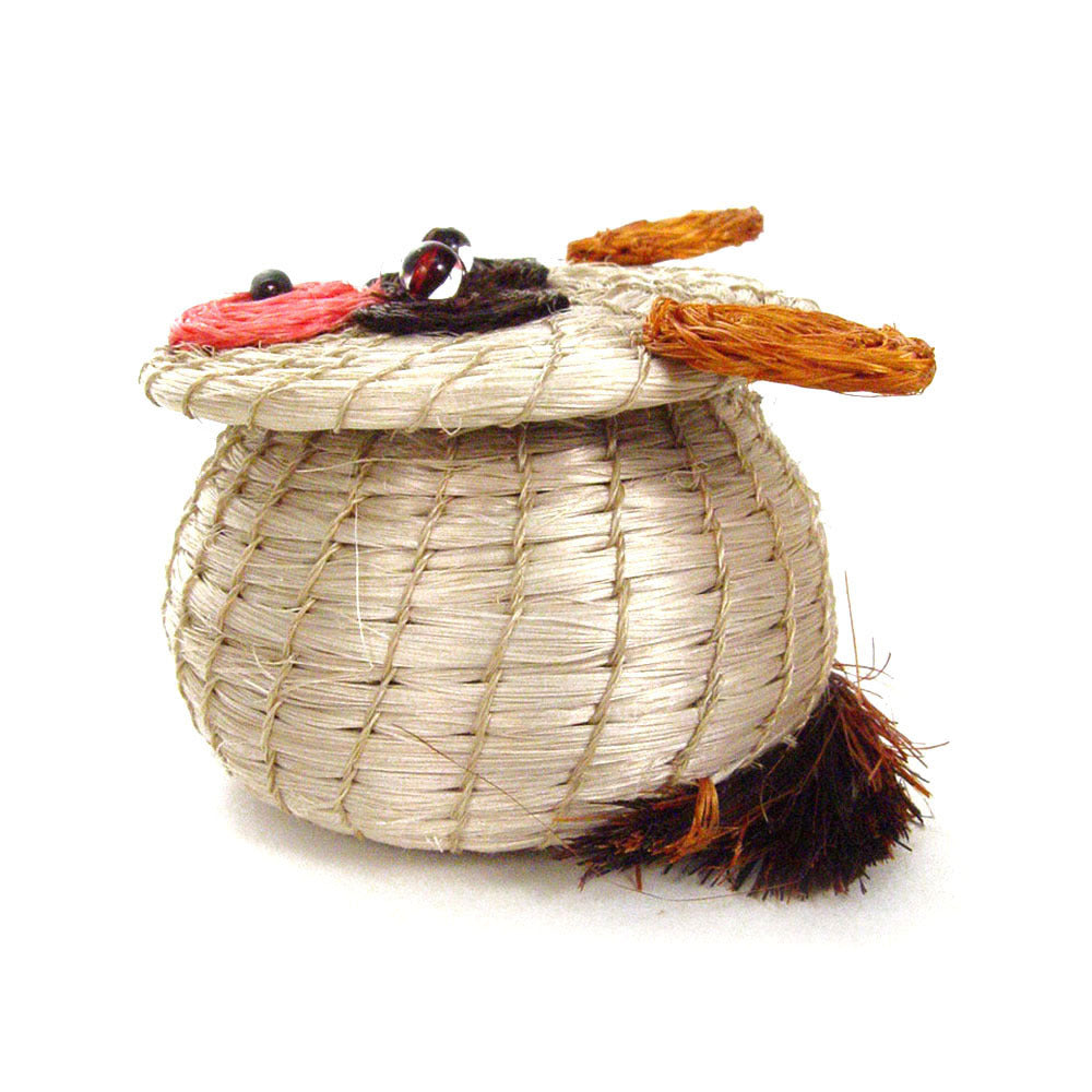 Bush Baby Lidded Basket by Tintsaba - Delightful Children's Artisan Basket