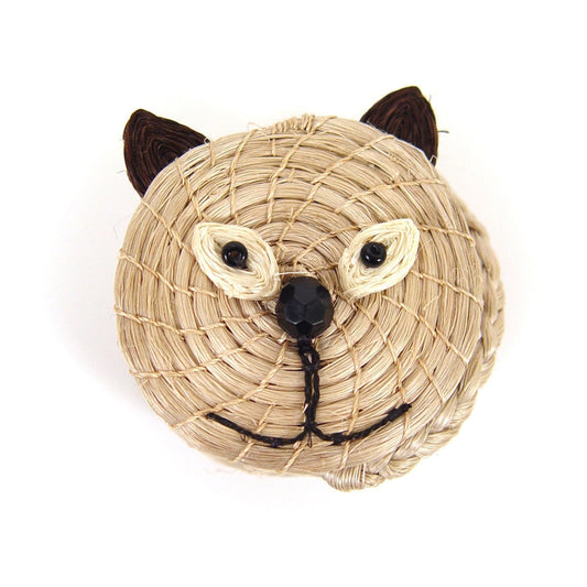 Cool Cat Lidded Basket - Handmade with Love in Swaziland by Tintsaba