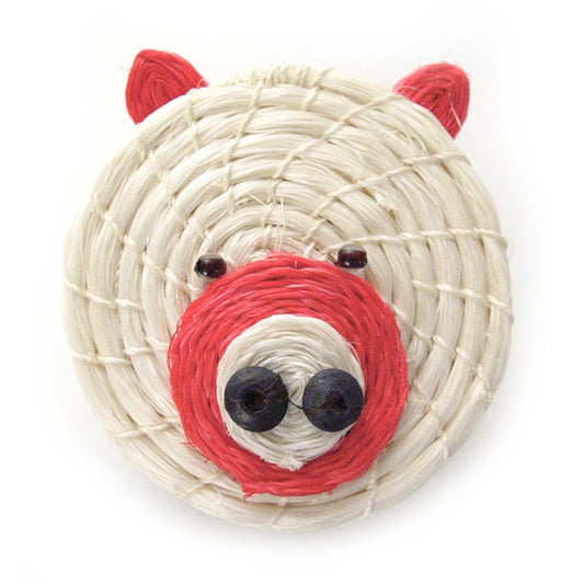 Clever Piggy Lidded Basket by Tintsaba - Delightful Children's Artisan Basket