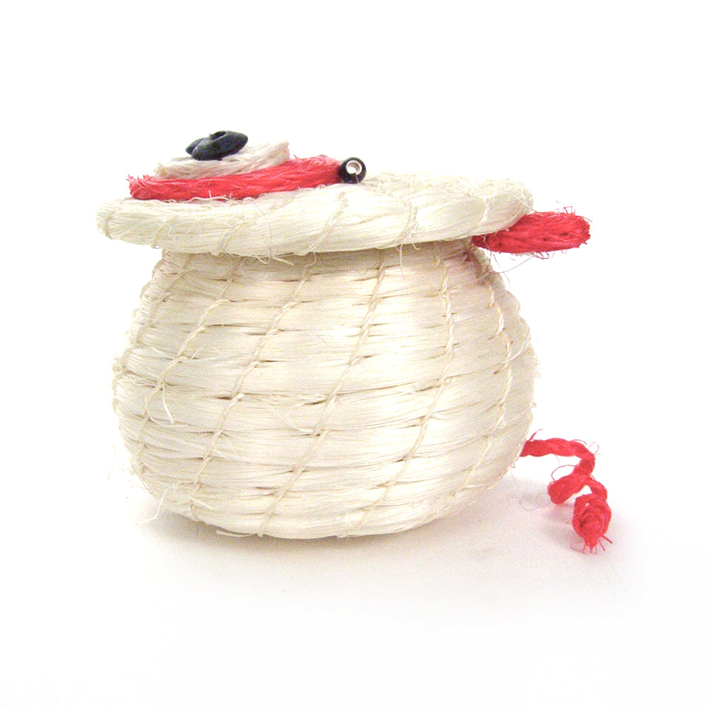 Clever Piggy Lidded Basket by Tintsaba - Delightful Children's Artisan Basket