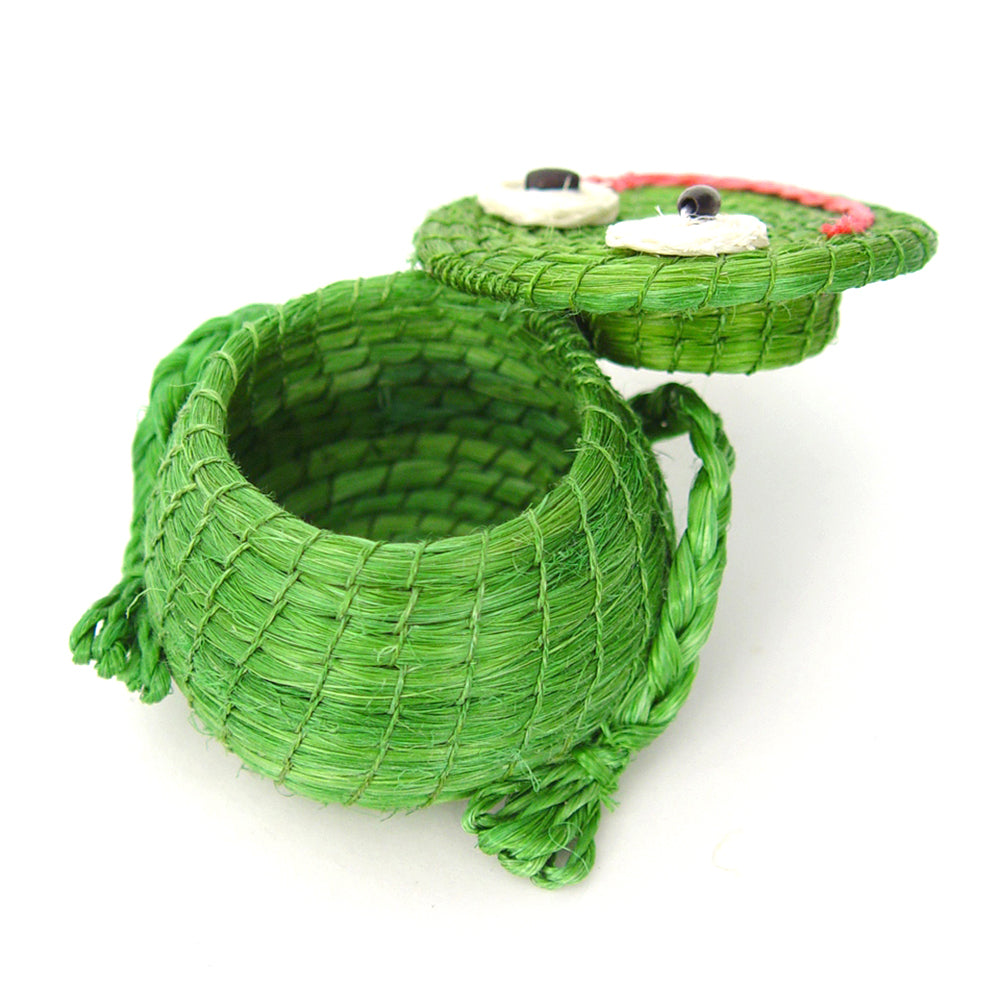 Freddy Frog Lidded Basket - Handwoven by Women in Swaziland