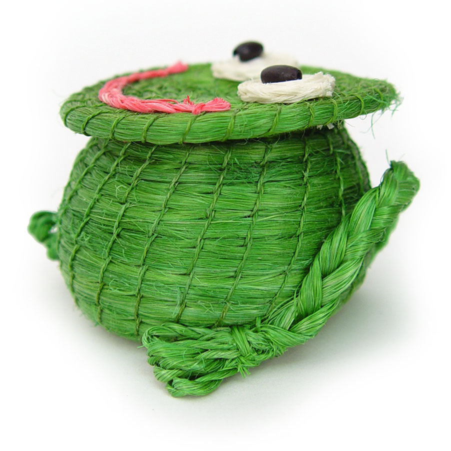 Freddy Frog Lidded Basket - Handwoven by Women in Swaziland