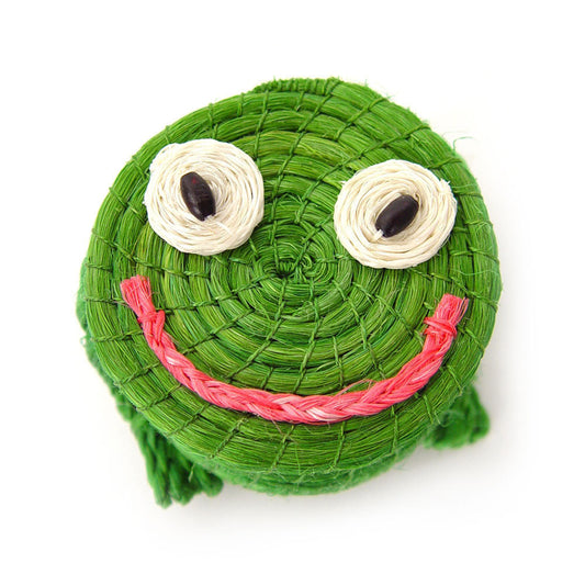 Freddy Frog Lidded Basket - Handwoven by Women in Swaziland