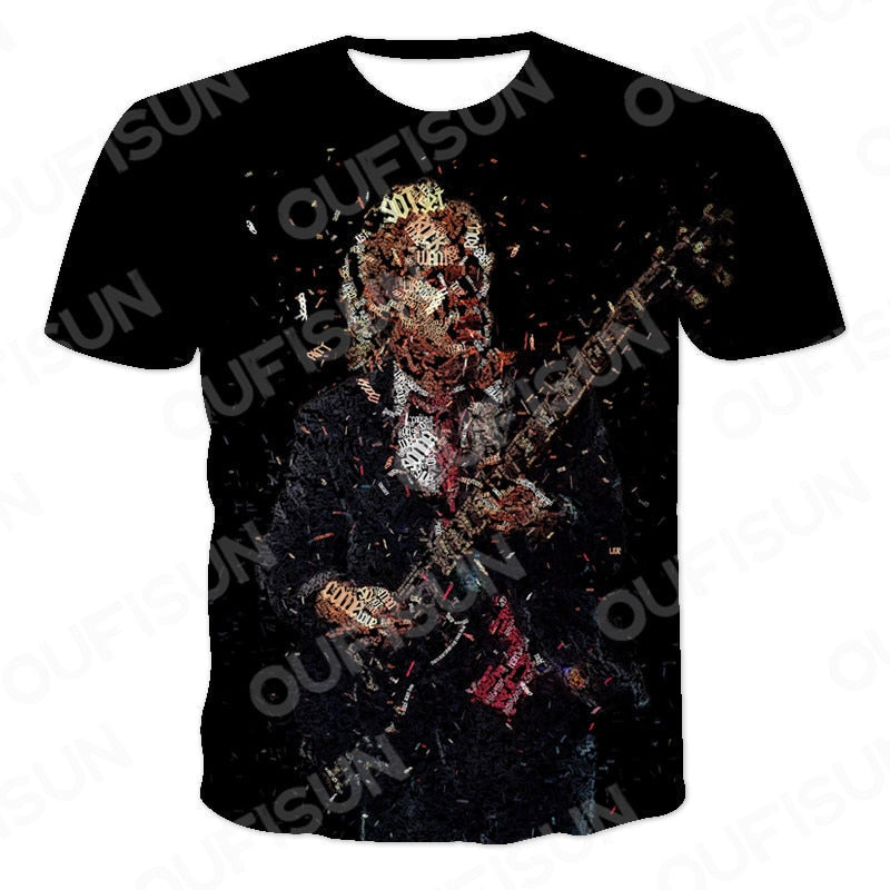 Rock T-Shirt by Oufison - 11 Designs In All - A Perfect Gift For Rock Fans!