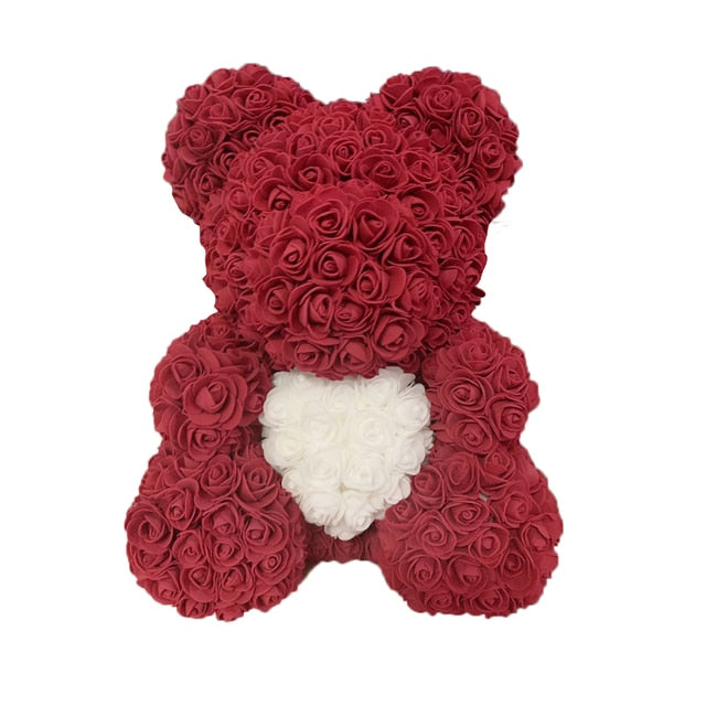 Rose Bear Heart Artificial Flower - Great gift!