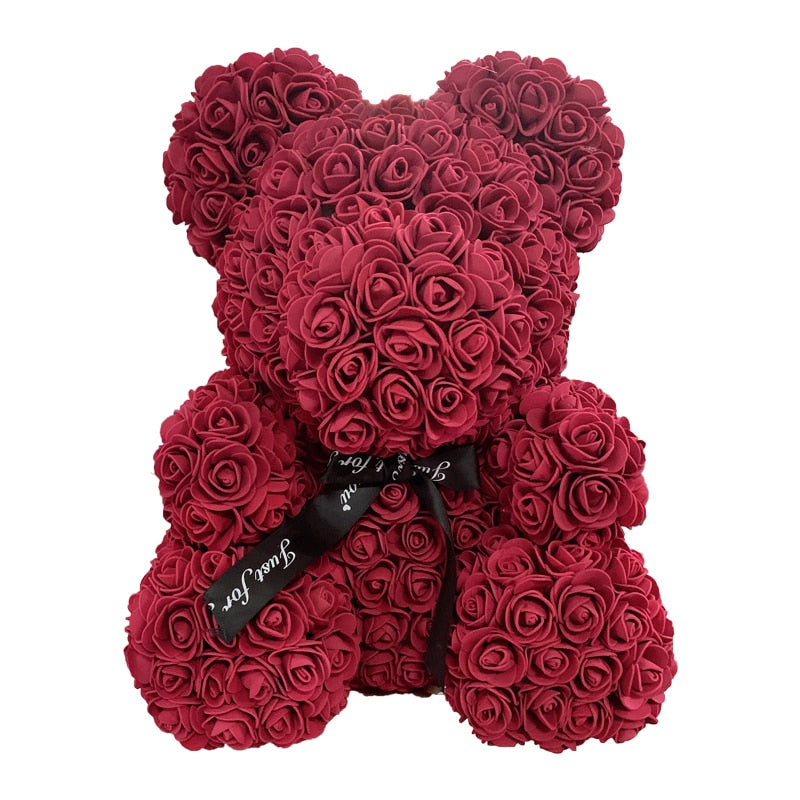 Rose Bear Heart Artificial Flower - Great gift!