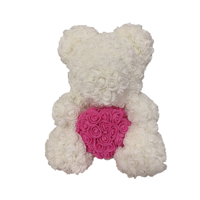 Rose Bear Heart Artificial Flower - Great gift!